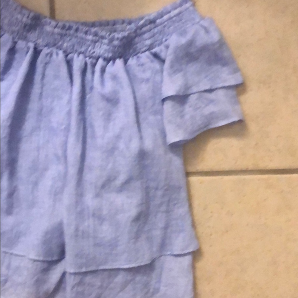 Blue Off Shoulder Top - Picture 2 of 2